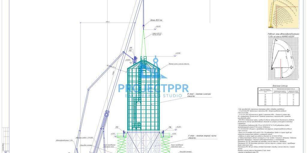 Схема монтажа силоса Схема монтажа силоса